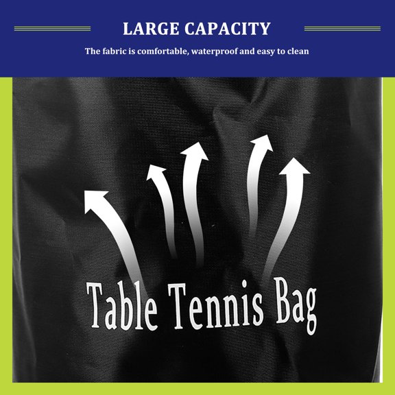 ELAYARD Portable Pingpong Bag Rectangular Zipper Design with Large Capacity for Table Tennis Equipment 1Pcs