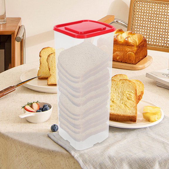 ELAYARD Red Bread Storage Box Multipurpose Bread Dispenser and Organizer