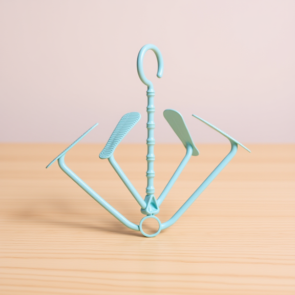 ELAYARD Portable Sky Blue Plastic Shoes Drying Rack for Boots with Clips to Organize and Dry