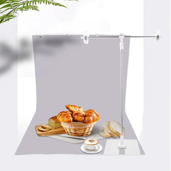 ELAYARD Portable White T Shape Background Stand for Photography Use with Paper and PVC Backgrounds