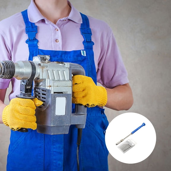 ELAYARD 11Pc Semi Automatic Hand Drill Tool Set with 10 Drill Bits for Precise Drilling