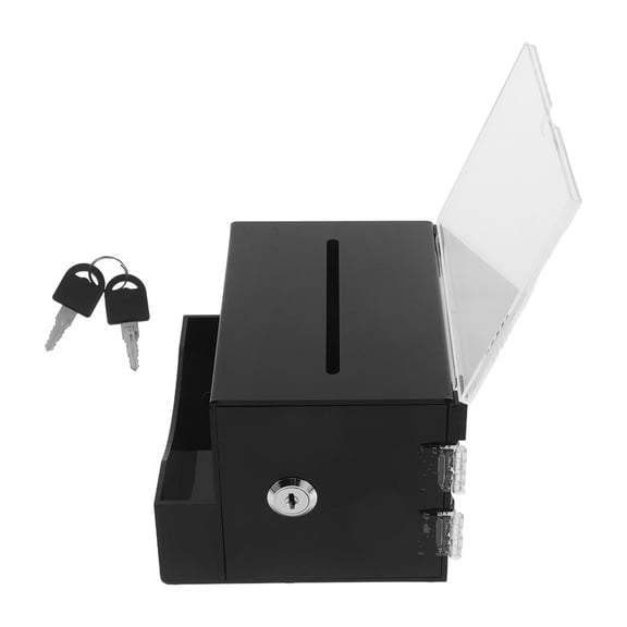 ELAYARD Premium Acrylic Ballot Box with Slot and Lock for Voting and Fundraising