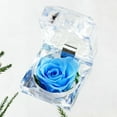 thumbnail image 1 of ELAYARD Preserved Roses Present in Glass Dome Sky-Blue 1Pcs for Birthday Party Elegant Design, 1 of 8