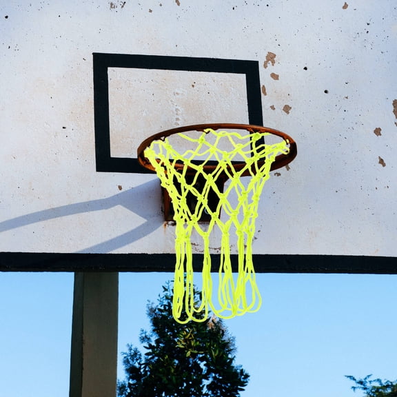 ELAYARD Easy Install Yellow Nylon Basketball Net Outdoor Use for Standard Rim