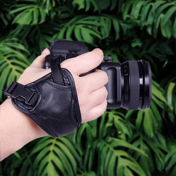 ELAYARD Black Outdoor Camera Wrist Strap with Adjustable Length and Universal Tripod Screw Adapter for Secure Carry
