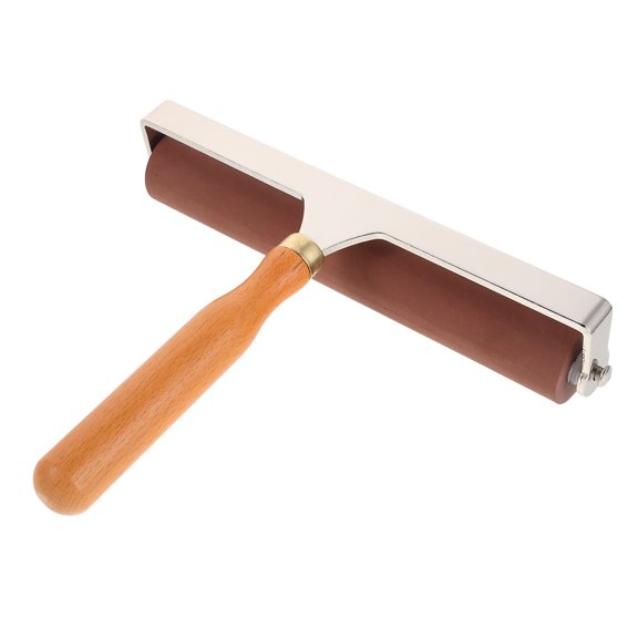 ELAYARD printmaking roller Soft Rubber, Wood Handle, 20cm Ink Applicator