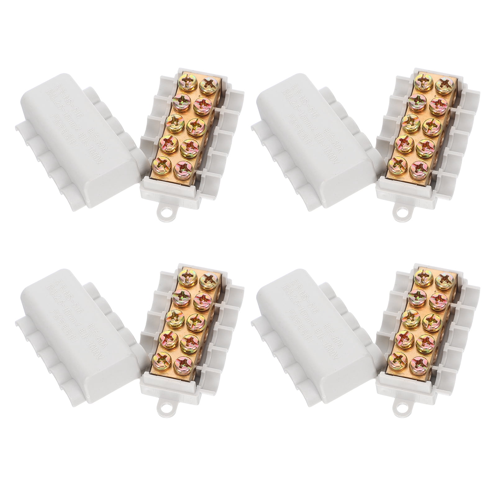 ELAYARD Quick Connect Terminal Blocks Beige for Home High Current 4Pcs ...