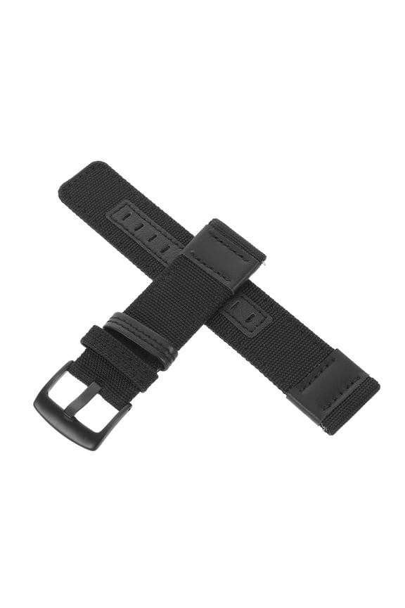 Black Nylon Watch Band with Stainless Steel Quick Release, Universal Fit for Smartwatches and Traditional Watches