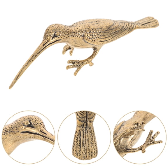 ELAYARD Brass Hummingbird Figurine Decorative Bird Model for Home and Office with Unique Artistic Design