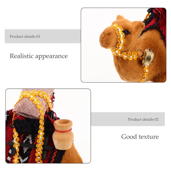 ELAYARD Realistic MultiColor Camel Figurine for Home Decor Perfect as a Unique or Travel Souvenir 5.5 Inches