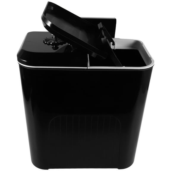 ELAYARD Dual Compartment Kitchen Trash Can Wall Mounted Plastic Garbage Bin for Home Use Black