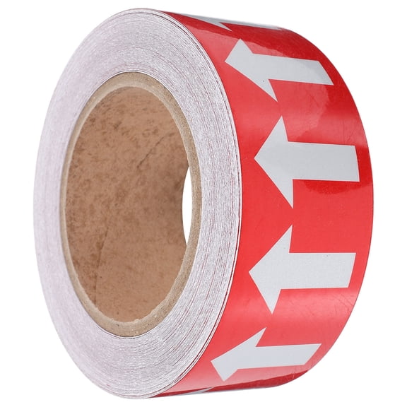 ELAYARD Directional Arrow Stickers for Wall and Floor Pipe Marking in Red Polystyrene