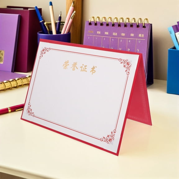 ELAYARD Red Certificate Presentation Cover with Writing Area for Academic and Employee Certificates