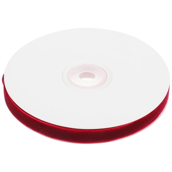 ELAYARD Cuttable Package Ribbon in Glossy Red Velvet for Festival Usage 1 Roll