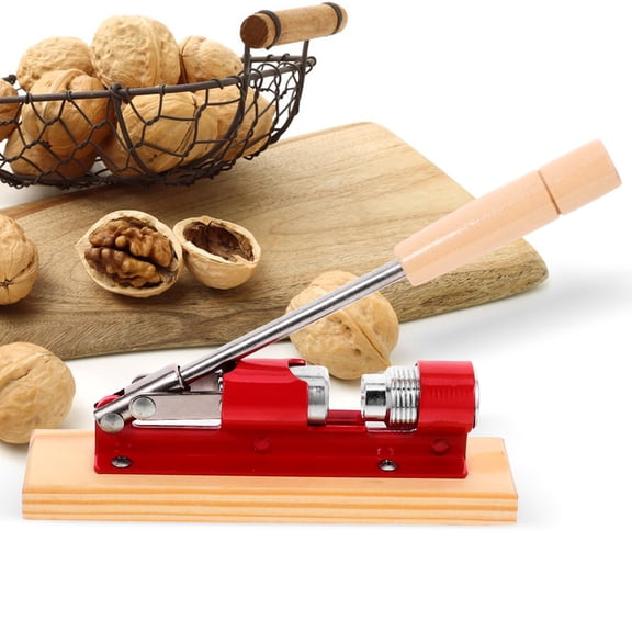 ELAYARD Red Walnut Nutcracker Tool Clamp with Mechanical Design for Easy Shell Removal
