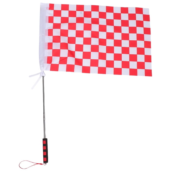 ELAYARD Flag Checkered Ground White Red Aircraft Taxiing Signal Crew