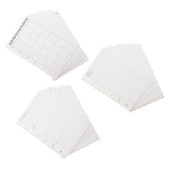 ELAYARD Refillable Monthly Planner Inserts for Binder with Thick White Loose Leaf Paper, and