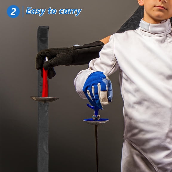 ELAYARD Reliable Black Fencing Equipment Storage Bag Portable Case for Foil Sabre and Epee
