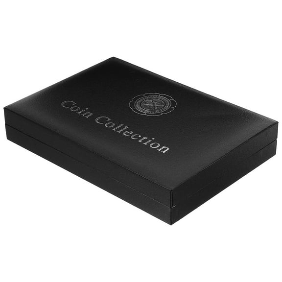 ELAYARD Simple and Practical Black Coin Display Box with Multi Slots for Home Storage
