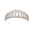 thumbnail image 1 of ELAYARD Plated Silver Rhinestone Bride Crown Hair Hoops Wedding Headwear Chic Hair Accessories, 1 of 6