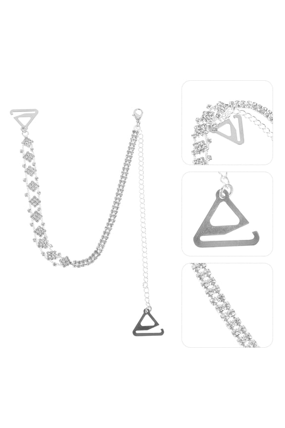 Metal Rhinestone Bra Straps Decorative for Special Occasions and Daily Use 2Pcs