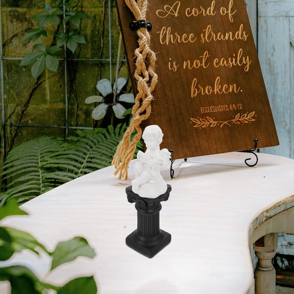 ELAYARD Roman Column Pedestal White Column Resin Display Stand for Event Decoration 2-Pcs Set