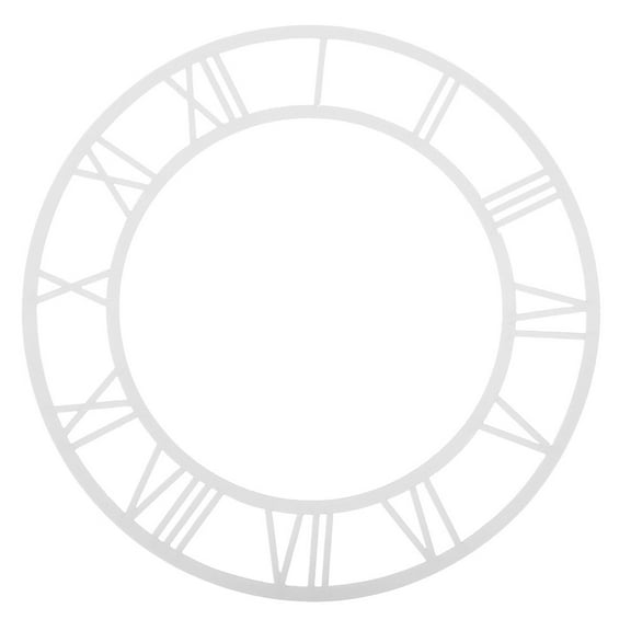 ELAYARD Mirror Wall Stickers Round Clock Dial Decal Replacement Silver Acrylic Entryway Decor 1Set