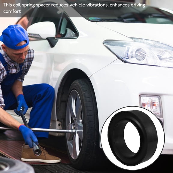 ELAYARD Rubber Coil Spring Booster Spacer Black for Car Suspension Improved Stability and Control