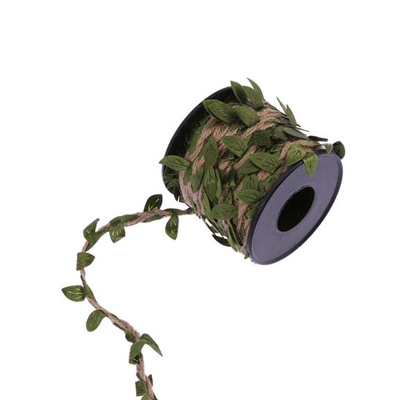 ELAYARD Rustic Burlap Vine Ribbon Artificial Vines Green Hemp Material for Bouquet Wrap Decor