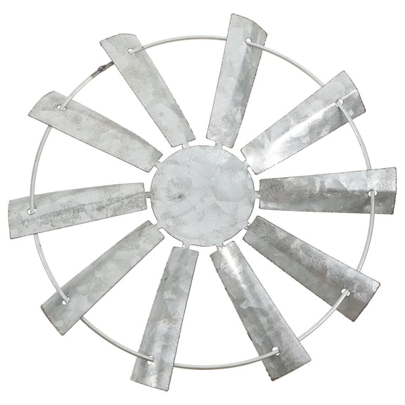 ELAYARD Rustic Metal Windmill Wall Art Decor Light Grey for Farmhouse and