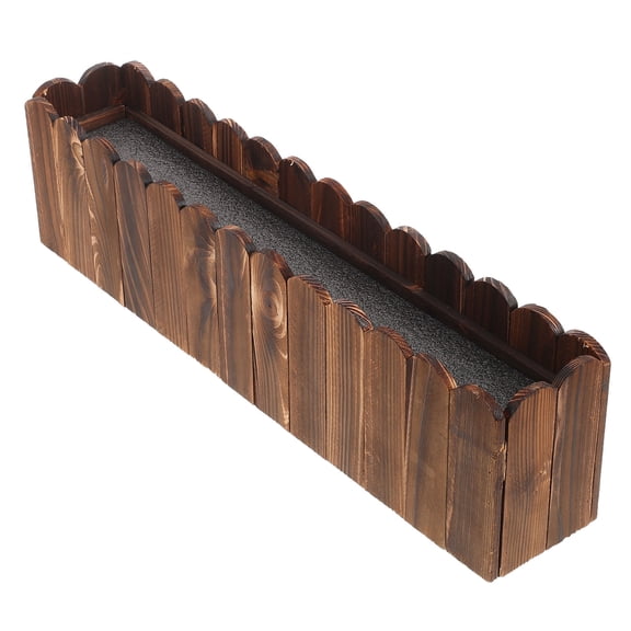 ELAYARD Brown Wood Planter Box Window Flower Box Versatile Indoor Outdoor Garden Pot