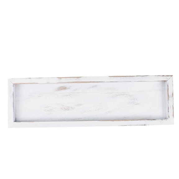 ELAYARD Rustic Wooden Table Tray for Decor Narrow Rectangle Serving Tray for Candles