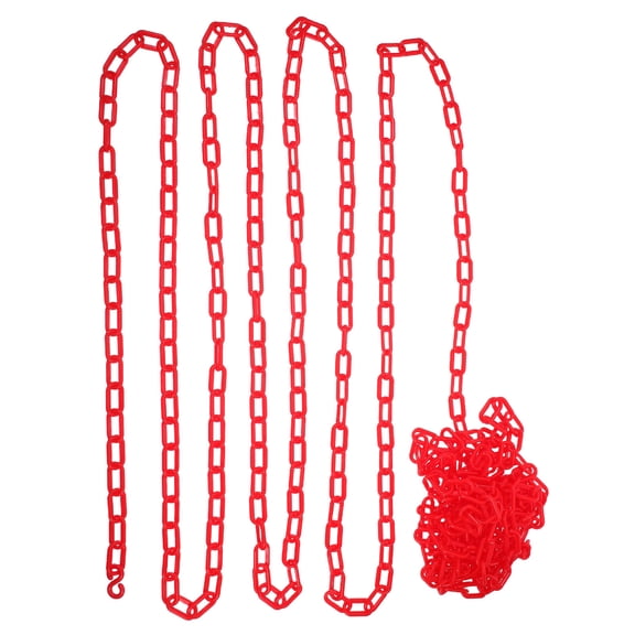 ELAYARD Plastic Safety Chain Links Flexible Red Pe Material for Parking Barrier and Construction
