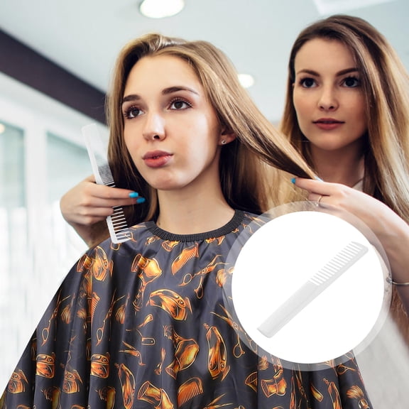 ELAYARD Professional White Hair Comb with Durable Anti-Static Teeth for Salon and Personal Hair Styling