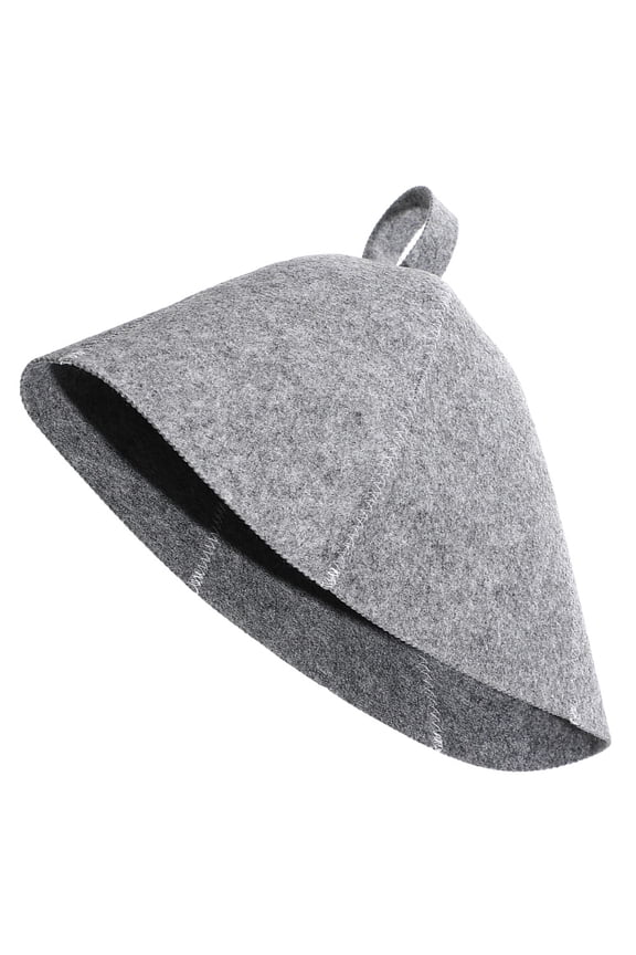 Felt Bath Hat Grey Sauna Hat Steam Protection Hotel 1Pack