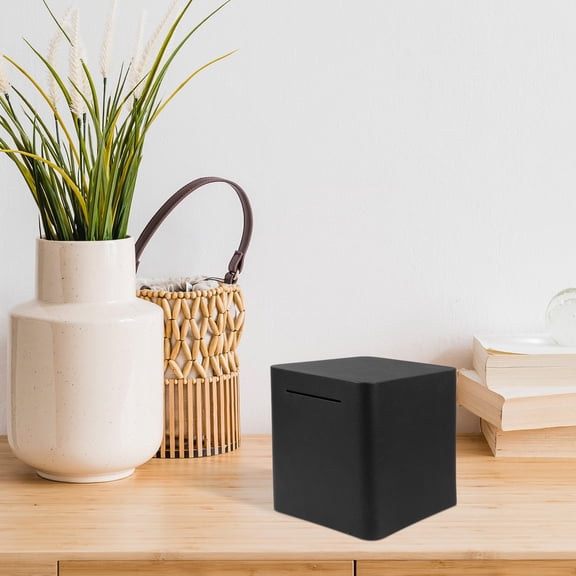 ELAYARD Saving Money Box Iron Bank with Lock Secure Saving Black 1 PCS