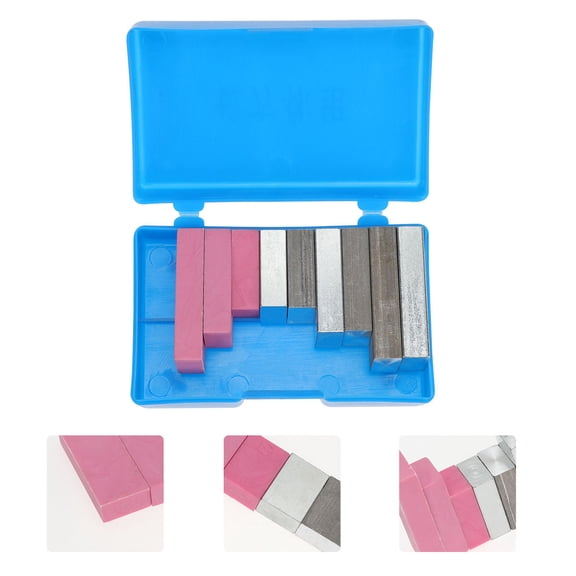 ELAYARD 9-Piece Cuboid Density Block Set with Aluminum, Iron, and Plastic for Physics Lab Experiments
