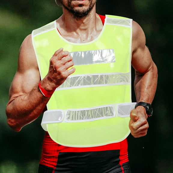 ELAYARD High Visibility Security Vest with Reflective Strips, Nylon Safety Vest for Outdoor Daily Use
