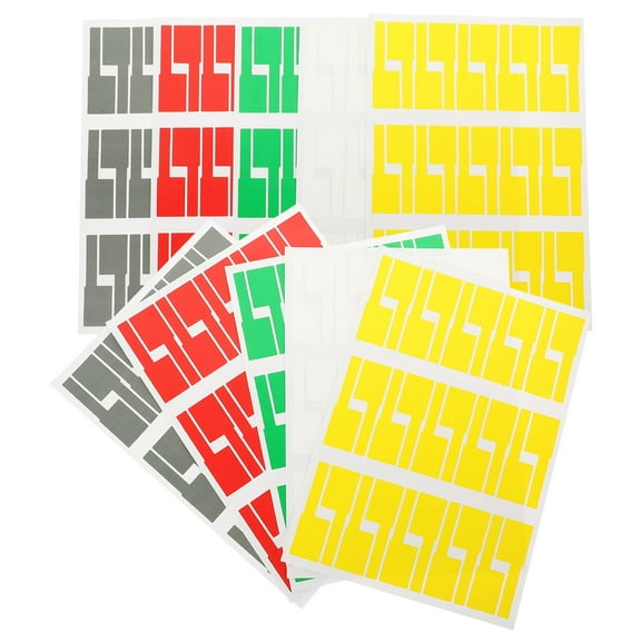 ELAYARD 10 Sheets of Self Adhesive Cable Identification Tags Synthetic for Office Organization