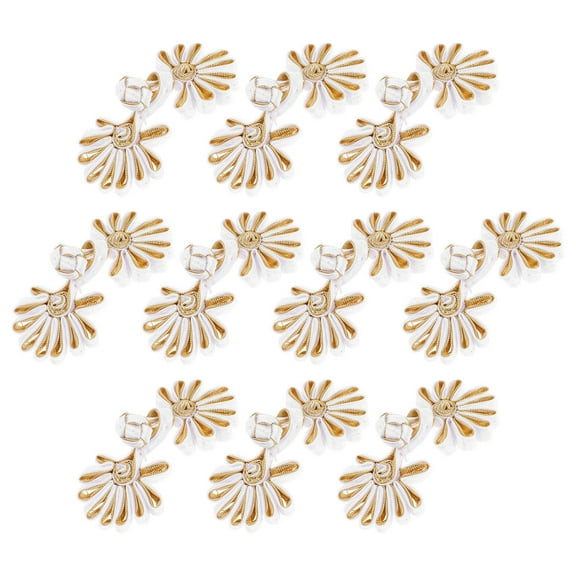 ELAYARD Set of 10 Multi-Color Satin Chinese Frog Button Closures for Women with Traditional Knot Design