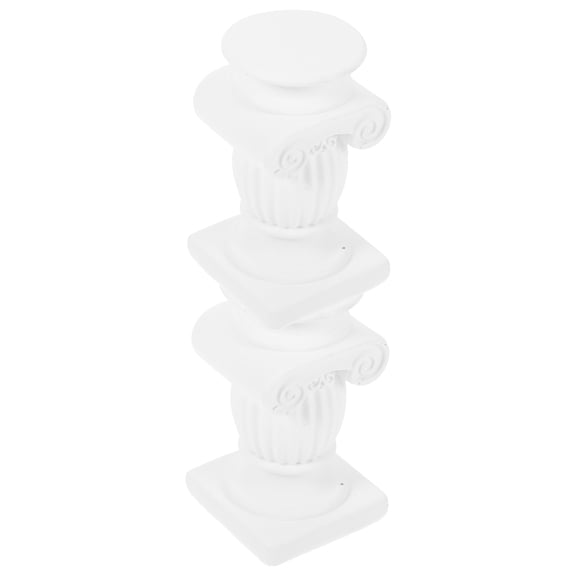 ELAYARD Set of 2 White Resin Roman Column Sculptures, Decorative Pillar Statues for Wedding Centerpieces and Elegant Home Decor