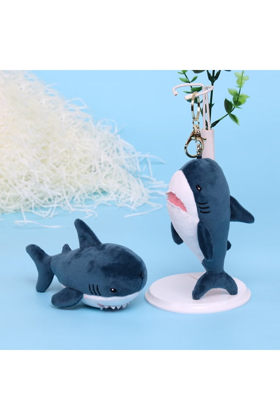Novelty Shark Keychains Shark Doll Keychain PP Cotton 1Pcs Key Reminder Daily Use