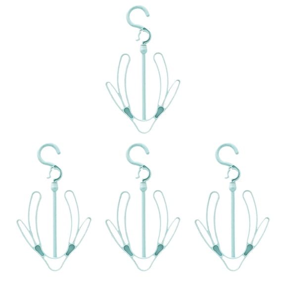 ELAYARD 4Pcs Moveable Blue Plastic Shoes Hanger Practical Shoe Accessories for Boots