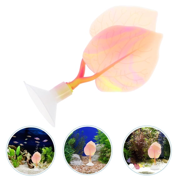 ELAYARD Silicone Betta Rest Leaf in Yellow Double Layer Design for Fish Tank Decoration