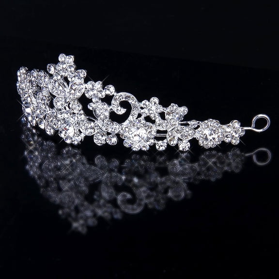 ELAYARD Shining Crystal Rhinestone Bridal Crown Headband with Durable Alloy for Wedding Wear