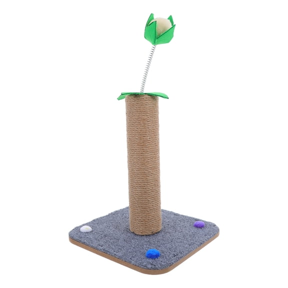 ELAYARD Sisal Cat Scratcher Tree Post with Stable Base and Teaser Ball