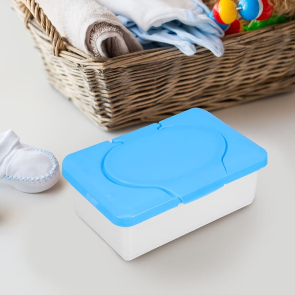 ELAYARD 2Pcs Portable Refillable Wipes Box Plastic Dispenser for Travel and Bathroom Storage