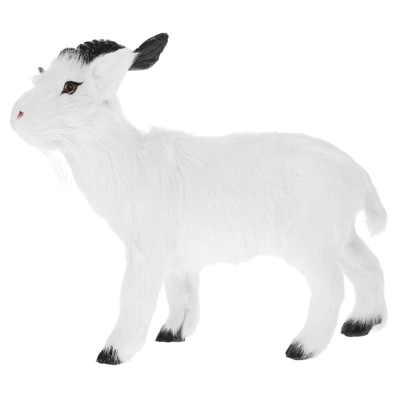 ELAYARD White Simulated Goat Figurine for Outdoor Garden Lawn Decor and Desktop Craft Ornament