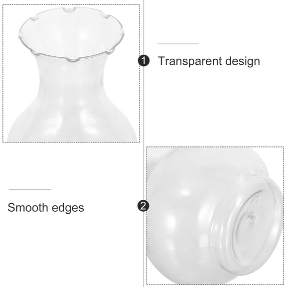 ELAYARD Hyacinth Vase Plastic Clear Bud Bottle 6Pcs