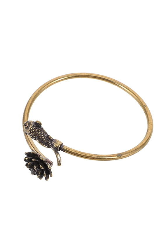 Adjustable Small Circular Jewelry Bracelet in Golden Color, 1 Piece, Perfect for Weddings and Special Occasions